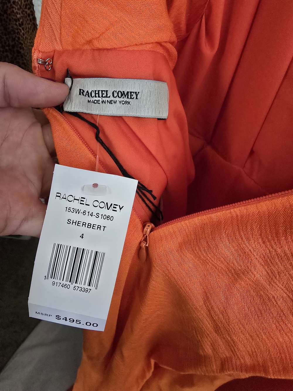 Womens Size 4 Rachel Comey Sherbert Orange Maxi Dress